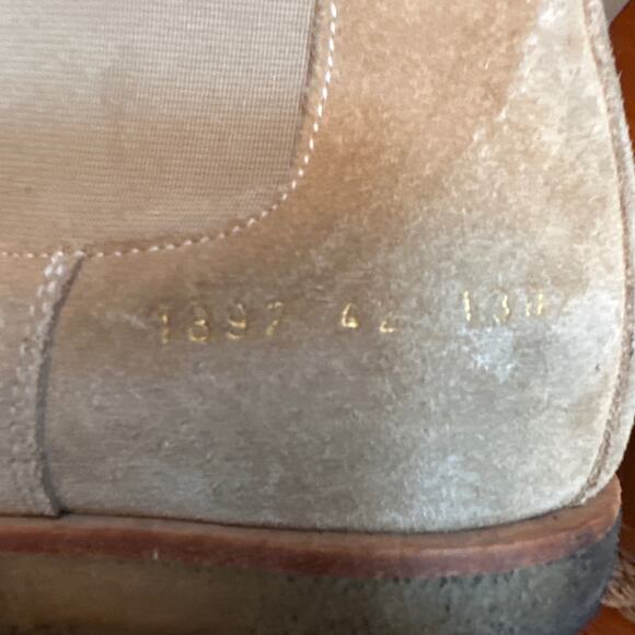 Common Projects Suede Chelsea Boots in Sand Size 42/ US 9 - Picture 9 of 16